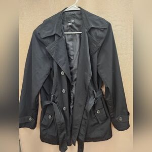 East 5th Classic Black Trench Coat